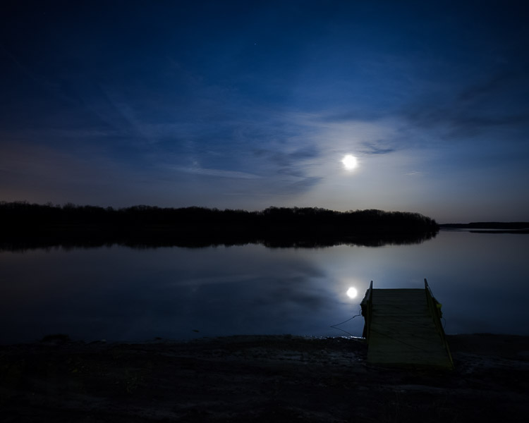 Full moon on Salmonie Lake