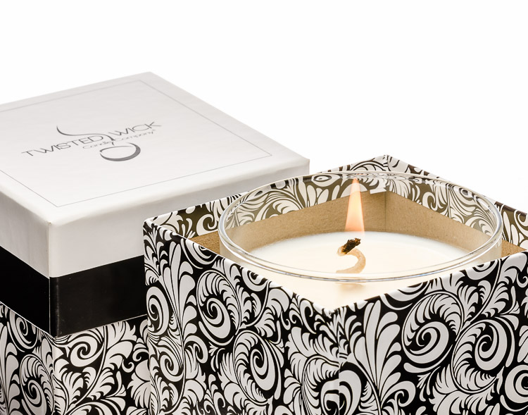 Twisted Wick candle in gift box